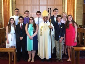 confirmands with bishop